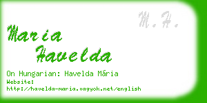 maria havelda business card
